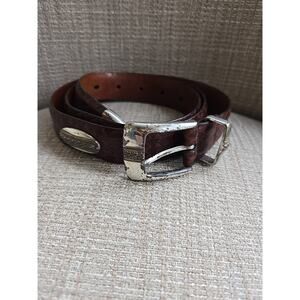 Johnston Murphy Italian Calfskin Leather 4832 Belt Brown